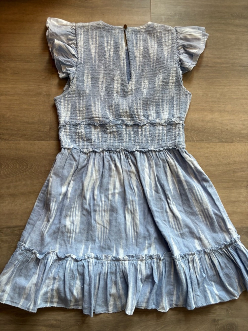 SAYLOR Smocked Ruffle Mini Dress with Flutter Sleeves - Picture 4 of 10